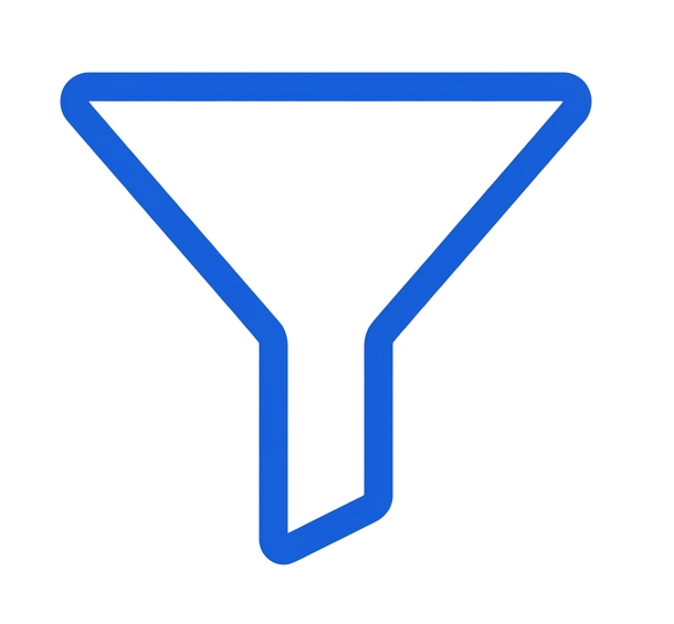 Image shows a funnel icon representing Locator's filters feature.
